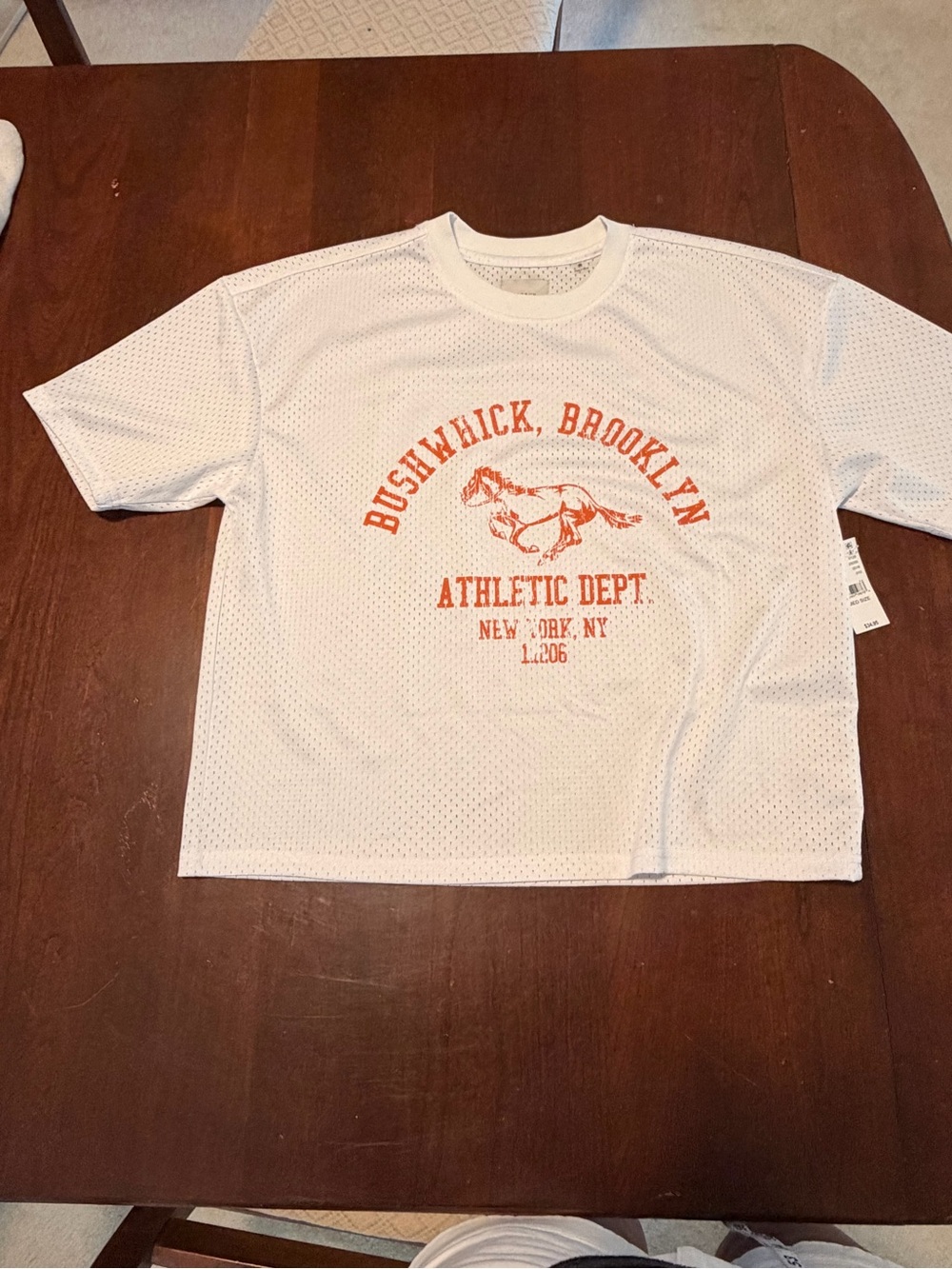 NWT Pac Sun Bushwhick Brooklyn White Jersey Size Medium